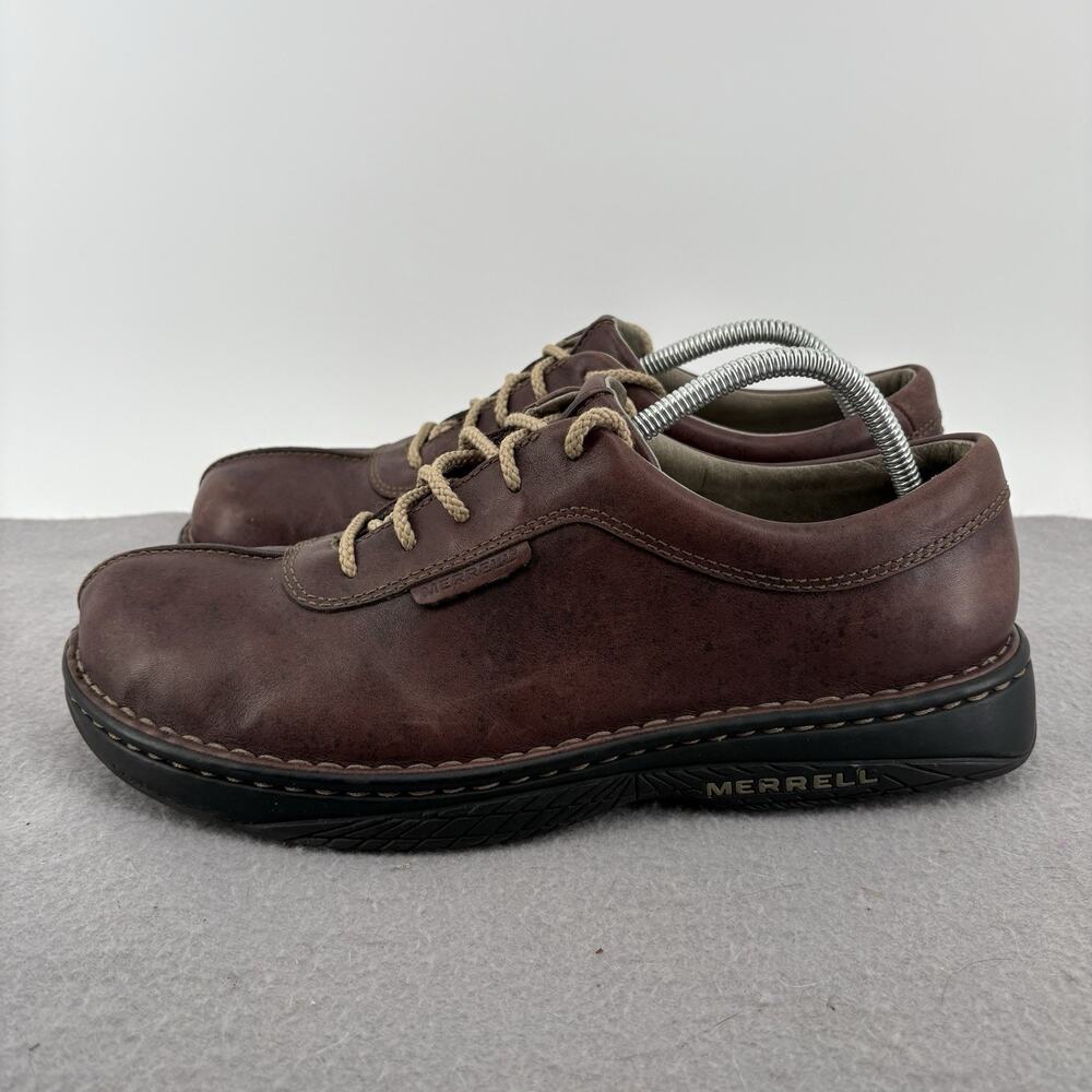 Merrell Men's World Summit Dark Brown Oxford Leather Shoes Size 11 M